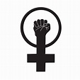 Symbol Of Feminism. fist raised up. Girl power. Logo for the feminist ...