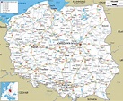 Large detailed road map of Poland with all cities and airports ...