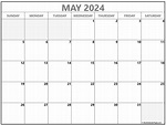 Blank May 2023 Calendar Editable - Printable Word Searches