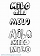 Coloriage du prénom Milo : à Imprimer ou Télécharger facilement