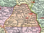 Catawba County, North Carolina, 1911, Map, Rand McNally, Newton ...