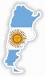 Argentina Map Flag Silhouette Sticker for Laptop Book Fridge Guitar ...