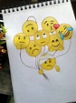 Emojis..mixed emotions | Creative sketches, Easy drawings, Emoji drawings