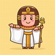 Premium Vector | Goddess cleopatra cute cartoon character design ...