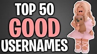 TOP 50+ GOOD USERNAMES For Roblox Girl! - YouTube