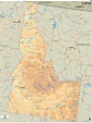 Physical Map of Idaho - Ezilon Maps