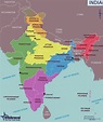 Grande mapa de regiones de la India | India | Asia | Mapas del Mundo