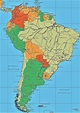 Mapa de América del sur | Paises y Capitales de Sudamérica | Descargar ...