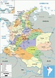 Mapa de Colombia con departamentos y capitales | Descargar e Imprimir Mapas