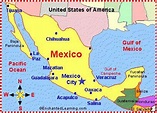 Mexico on map - A map of Mexico (Central America - Americas)
