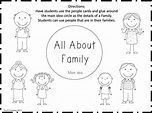 family theme preschool and family worksheets for kindergarten fun ...