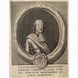 Engraving of John, Prince of Anhalt-Zerbst. Half length with curled ...