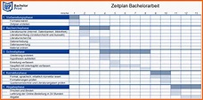 Erschwinglich Zeitplan Erstellen Bachelorarbeit Mit Excel Vorlage ...