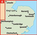 East Anglia AA Map, Buy Map of Britain - Mapworld