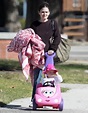 Rachel Bilson takes daughter Briar to the park in dinky toy car... then ...