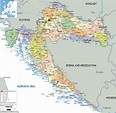 Detailed Political Map of Croatia - Ezilon Maps