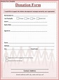 Sample Donation Form | Free Word Templates