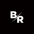 Br logo letter monogram slash con plantilla de diseños de logotipos ...