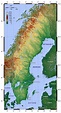 Large detailed topographical map of Sweden. Sweden – large detailed ...