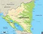 Nicaragua Geographischen Karte