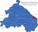 Landkreis Märkisch Oderland interaktive Landkarte | Image-maps.de