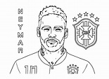 Neymar Coloring Pages - Coloring Pages For Kids And Adults | Football ...