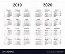 Printable Yearly Calendar 2019 And 2020 - Printable Word Searches