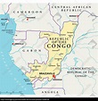 republik kongo politische karte - Stockfoto #13206126 | Bildagentur ...