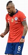 Arturo Vidal Chile football render - FootyRenders