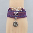 infinity love leo bracelets charm leo bangle zodian signs bracelet ...
