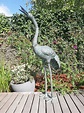 Bronze garden sculpture of a heron - Fountain model