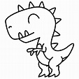 Dibujo de tiranosaurio rex para colorear e imprimir - Dibujos y colores