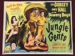 JUNGLE GENTS 1954 HALF SHEET Bowery Boys Huntz Hall Leo Gorcey Comedy ...