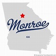 Map of Monroe, GA, Georgia