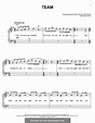 Team (Lorde) by E. Yelich-O'Connor, J. Little - sheet music on MusicaNeo