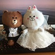 【現貨】 Line公仔玩偶 熊大&兔兔 西式白婚紗黑西裝 情侶玩偶 婚禮佈置 浪漫價 結婚 | 蝦皮購物