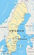 Map of Sweden - Guide of the World