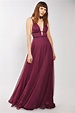 TOPSHOP Chiffon Beaded Maxi Dress in Purple - Lyst