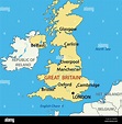 Vektor-Illustration - Karte von United Kingdom of Great Britain Stock ...