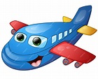 Dibujos animados de avión feliz | Vector Premium