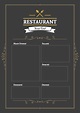 Blank Restaurant Menus - 10 Free PDF Printables | Printablee
