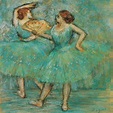 Degas Edgar Two Dancers. Fine Art Print Poster. 003775