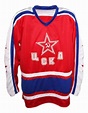 Any Name Number Team Russia CSKA Retro Hockey Jersey New Red Any Size ...
