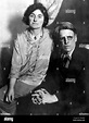 Irish poet William Butler Yeats (right), with his wife George Hyde-Lees ...