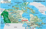 Map of Canada - Canada Map, Map Canada, Canadian Map - Worldatlas.com