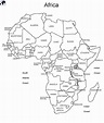 Printable Blank Africa Map with Outline, Transparent PNG Map