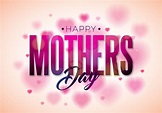 Happy Mothers Day Greeting card design with flower and typographic ...