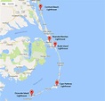 Map of Outer Banks NC Lighthouses | OBX Stuff