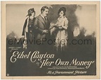 eMoviePoster.com: 2p1125 HER OWN MONEY TC 1922 art of woman shocked by ...