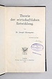 Theorie der wirtschaftlichen Entwicklung. von SCHUMPETER, Joseph Alois ...